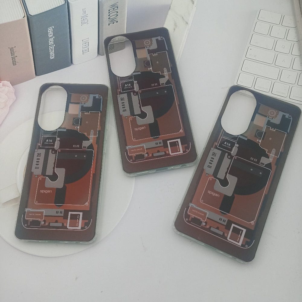 Mechanical Glaze Print Phone Case for POCO C55 Mobile Cover Onezeros.in