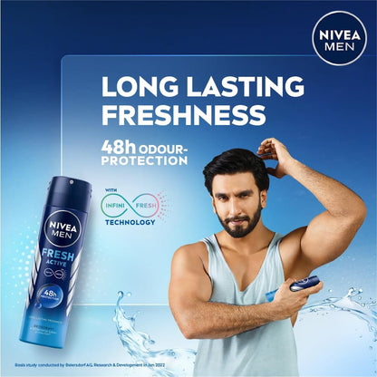 NIVEA MEN Fresh Active Deodorant Onezeros.in