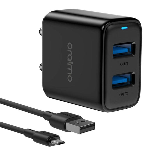 Oraimo Firefly-2 Dual USB Mobile Charger Black Zebronics