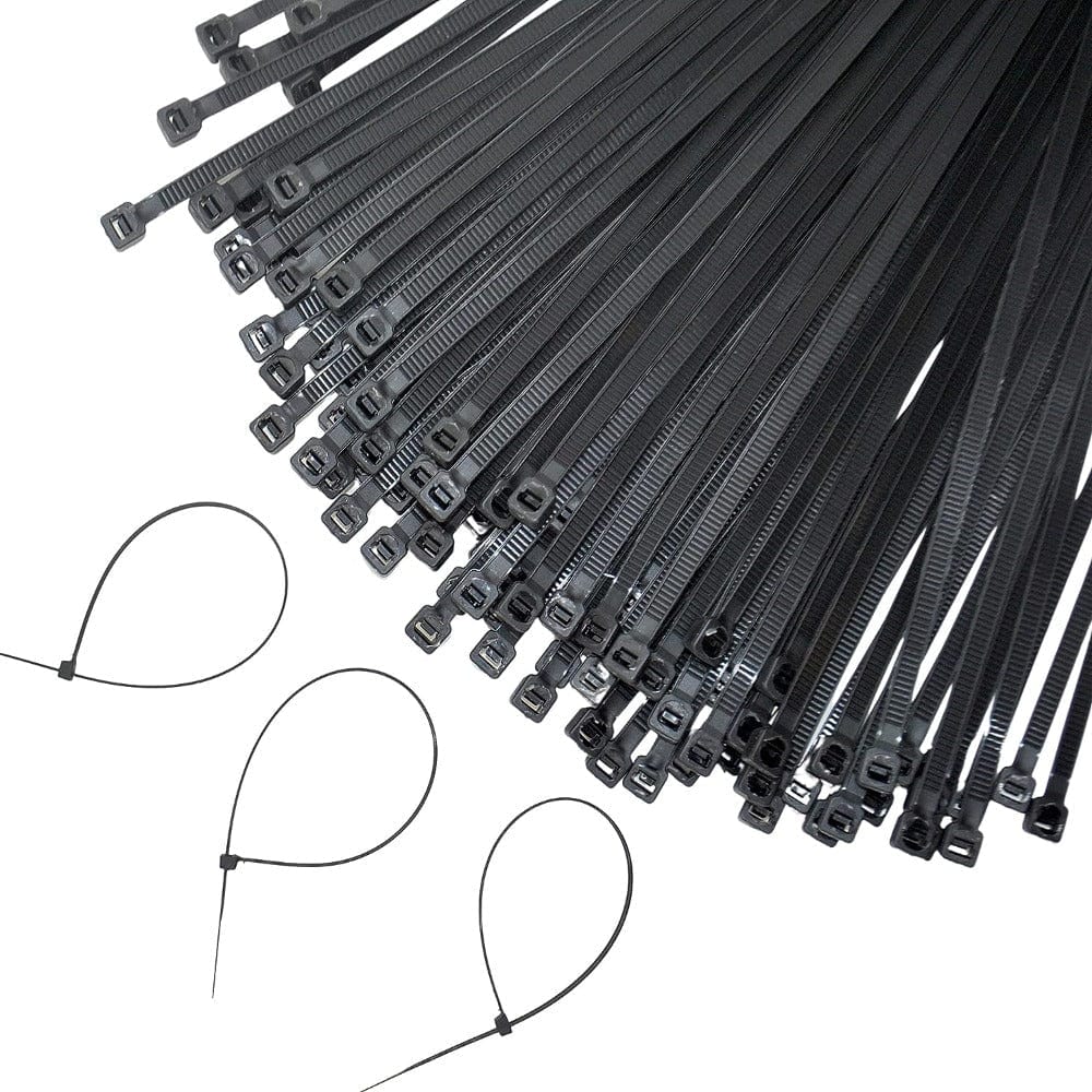 Self Locking Cable Ties, Black (100 mm x 2.5 mm, 4 inch, Pack of 100) Onezeros.in