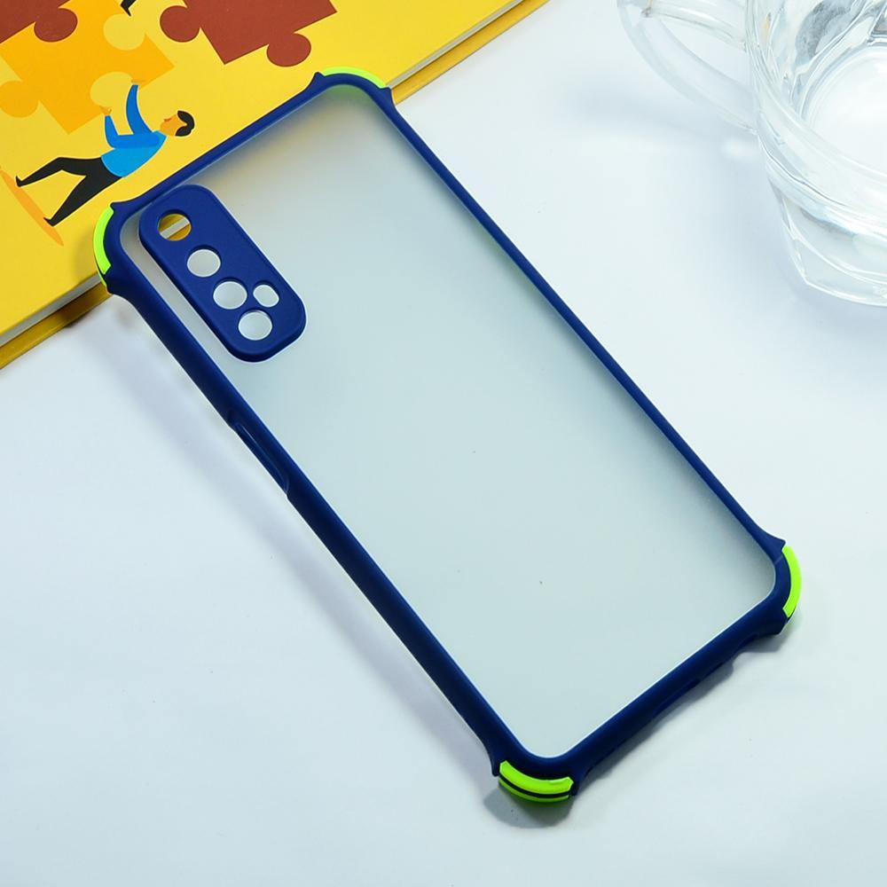 Shockproof Smoke Case For Realme 7 Mobile Cover Blue Onezeros.in