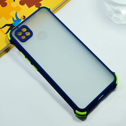 Shockproof Smoke Case For Redmi 9 Mobile Cover Blue Onezeros.in