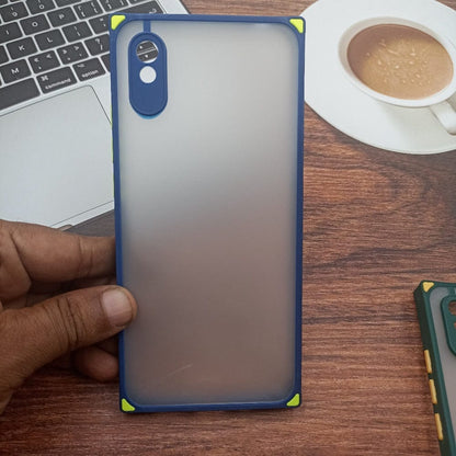 Square Smoke Case for Redmi 9A Back Cover Blue Onezeros.in