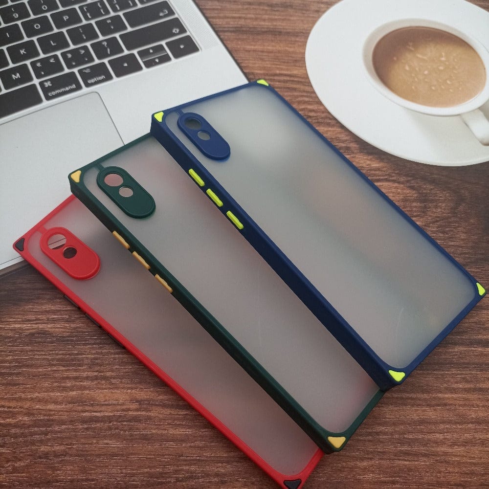 Square Smoke Case for Redmi 9A Back Cover Onezeros.in