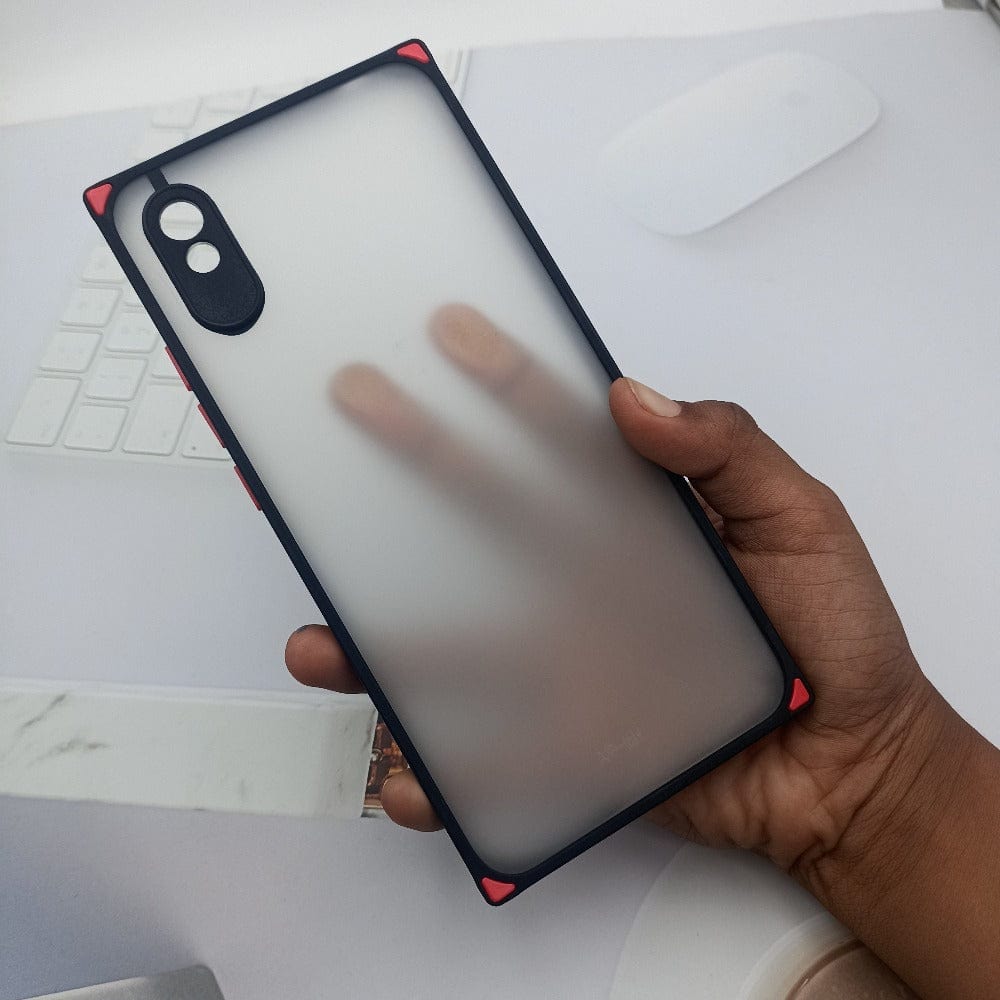 Square Smoke Case for Redmi 9A Back Cover Onezeros.in