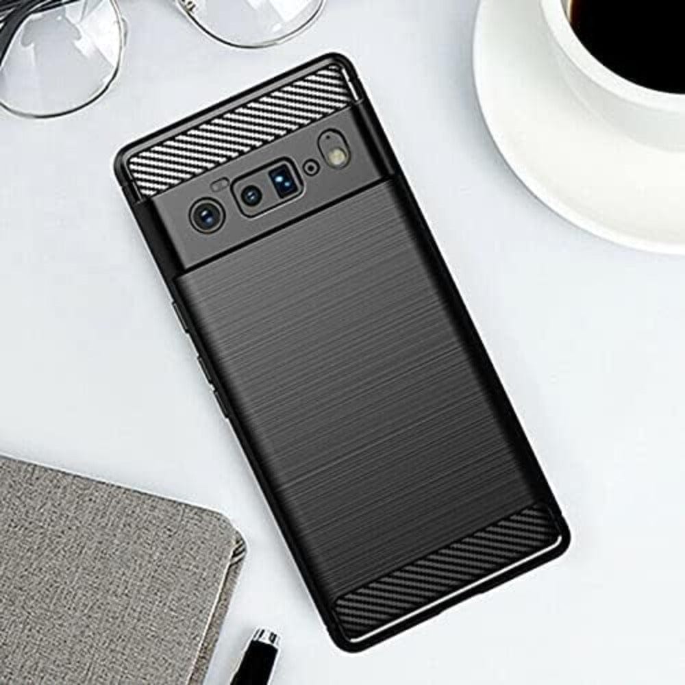 Thin Carbon Fiber Phone Case for Google Pixel 6 Pro 5G Mobile Cover Black Onezeros.in