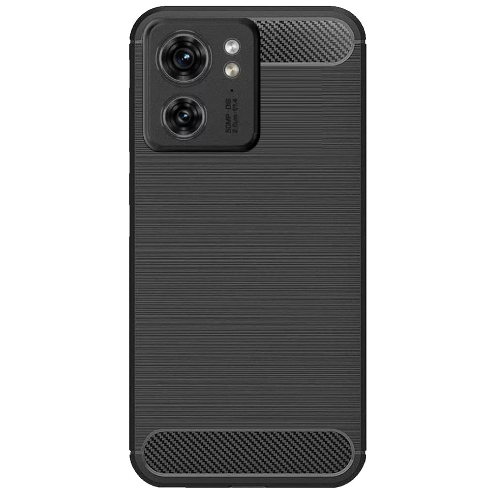 Thin Carbon Fiber Phone Case for Moto Edge 40 Back Cover Black Onezeros.in