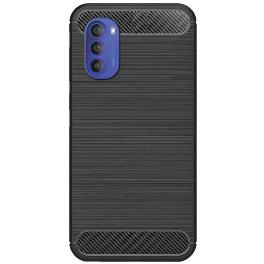 Thin Carbon Fiber Phone Case for Moto G51 5G Back Cover Black Onezeros.in