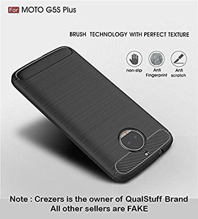 Thin Carbon Fiber Phone Case for Moto G5S Plus Back Cover Onezeros.in