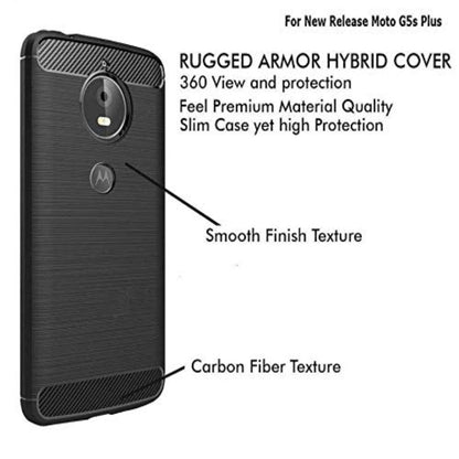 Thin Carbon Fiber Phone Case for Moto G5S Plus Back Cover Onezeros.in