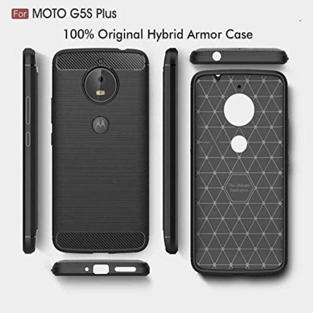 Thin Carbon Fiber Phone Case for Moto G5S Plus Back Cover Onezeros.in