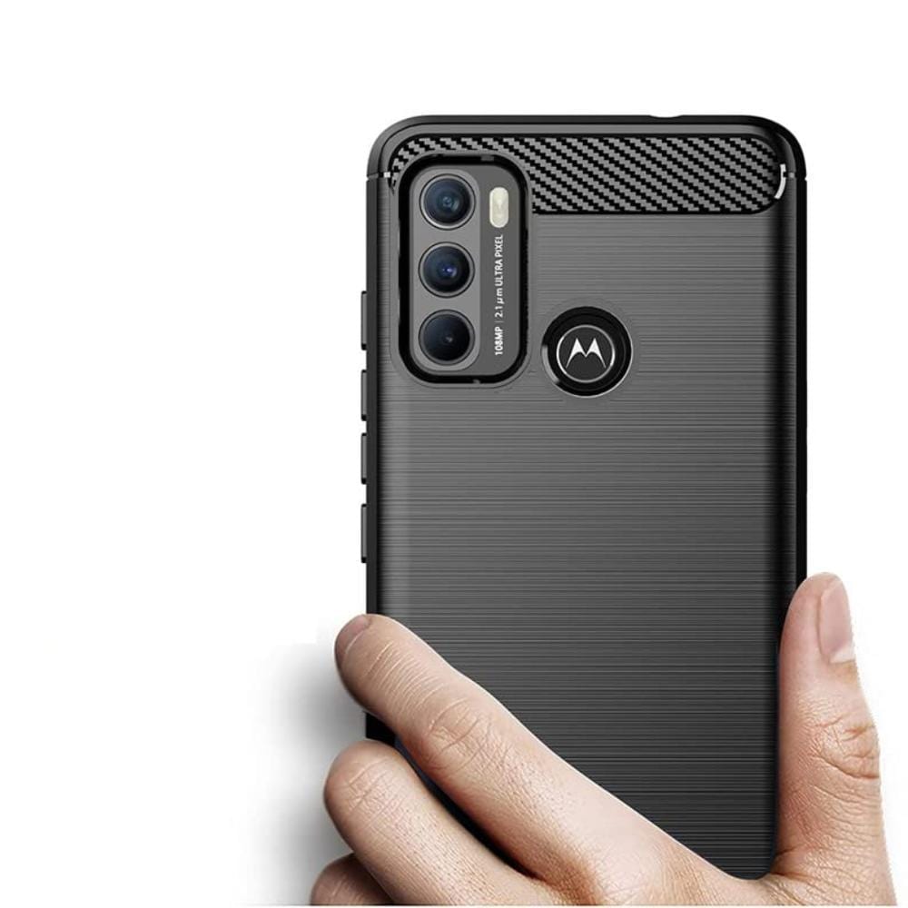 Thin Carbon Fiber Phone Case for Moto G60 Back Cover Onezeros.in