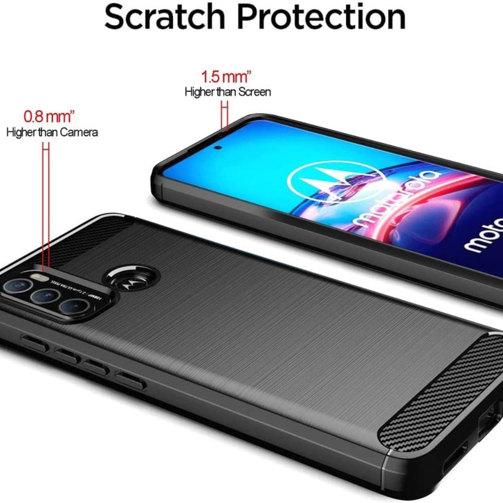 Thin Carbon Fiber Phone Case for Moto G60 Back Cover Onezeros.in