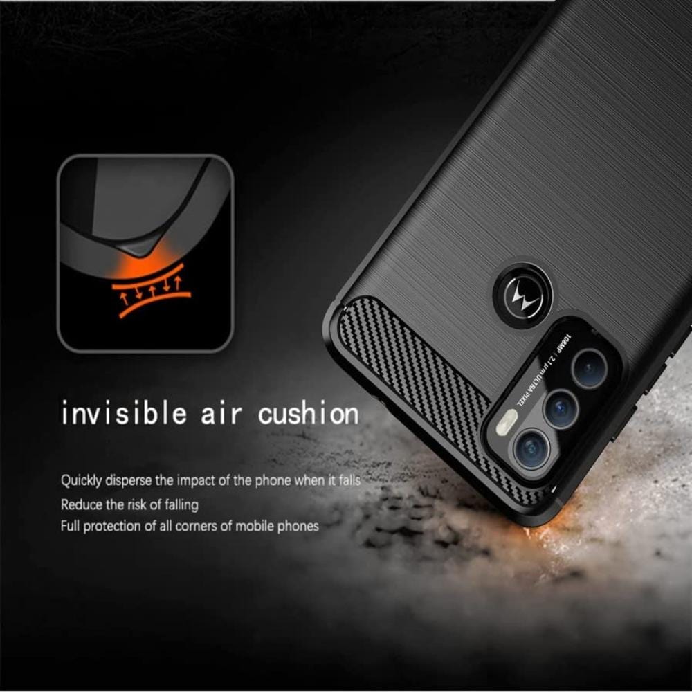 Thin Carbon Fiber Phone Case for Moto G60 Back Cover Onezeros.in