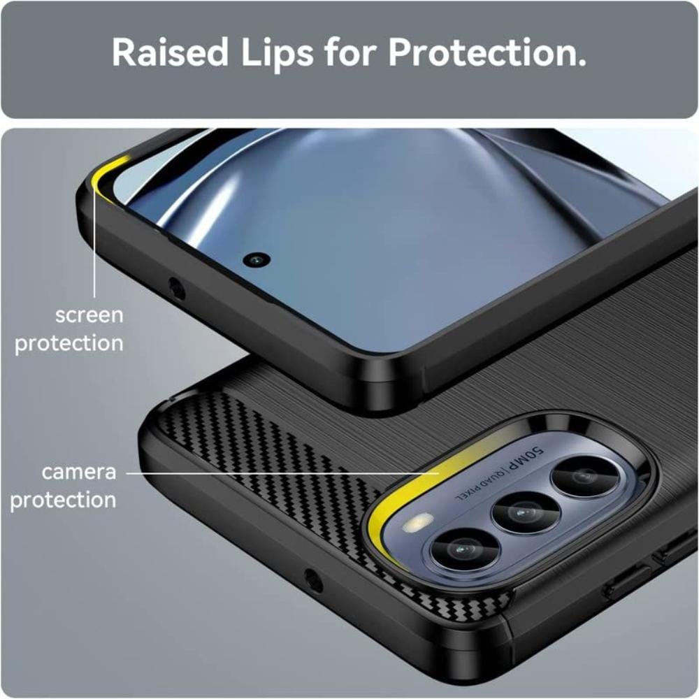 Thin Carbon Fiber Phone Case for Moto G62 5G Back Cover Onezeros.in