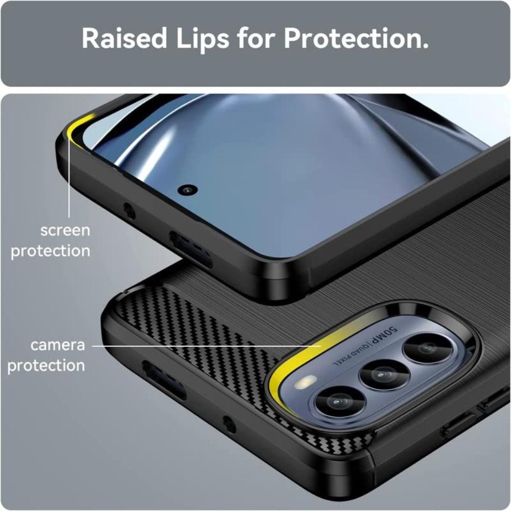 Thin Carbon Fiber Phone Case for Moto G71 5G Back Cover Onezeros.in