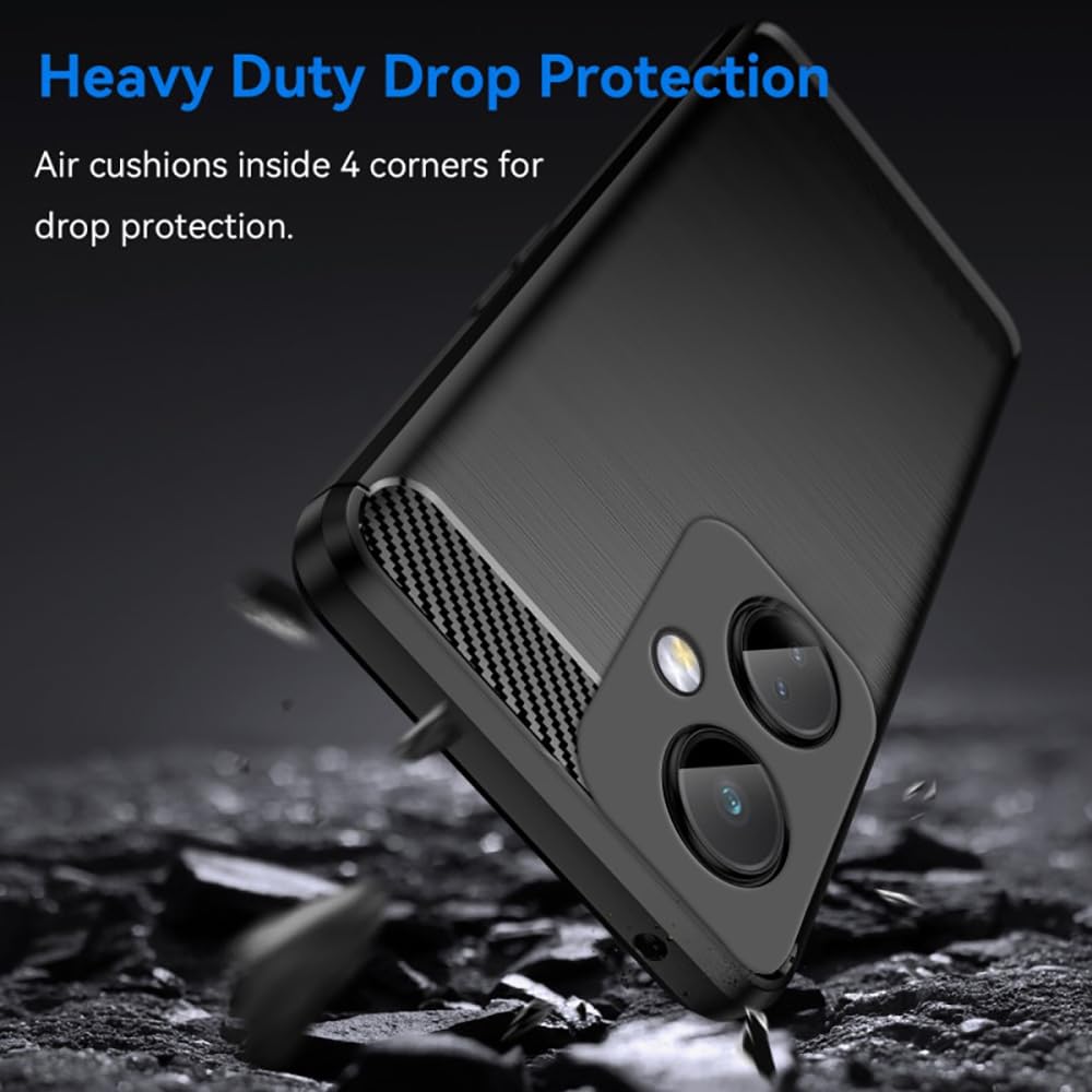 Thin Carbon Fiber Phone Case for OnePlus Nord CE3 5G Back Cover Black Onezeros.in