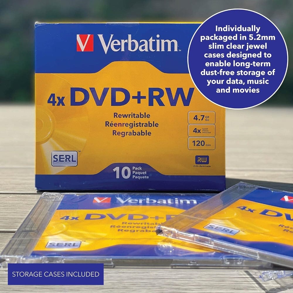 Verbatim DVD+RW 10 Pack Slim Case Verbatim