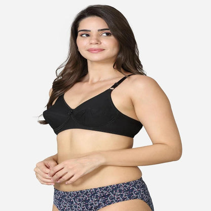 VStar Medium Coverage Conical Cup Bra 32B / Black Onezeros.in