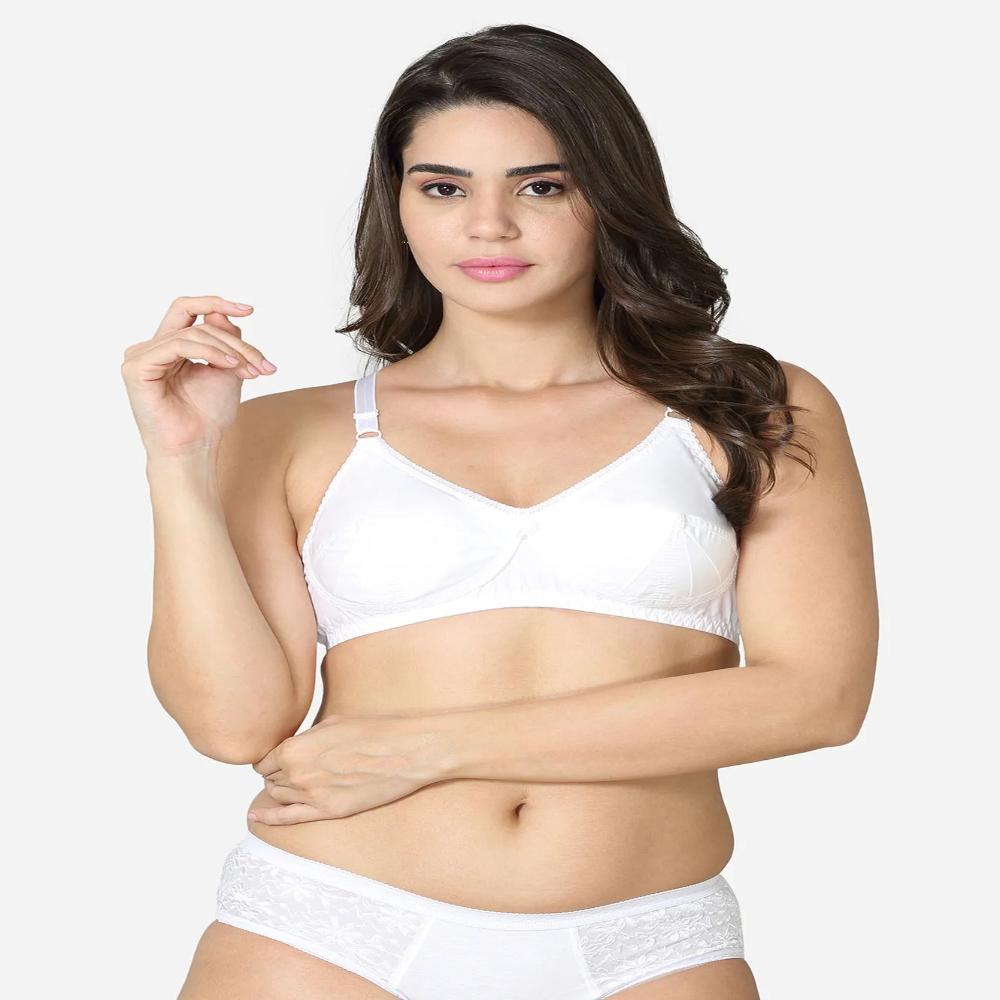 VStar Medium Coverage Conical Cup Bra 30B / White Onezeros.in