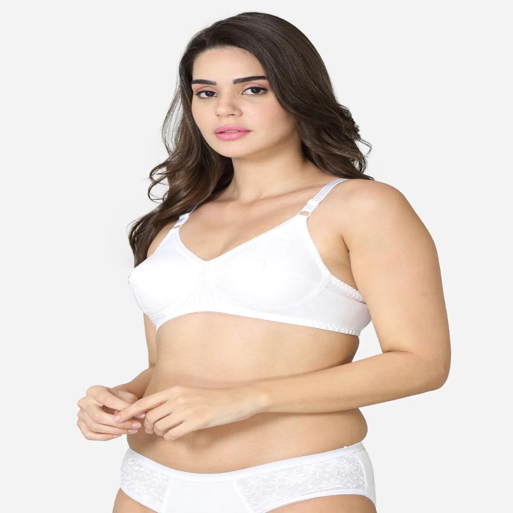 VStar Medium Coverage Conical Cup Bra 32B / White Onezeros.in