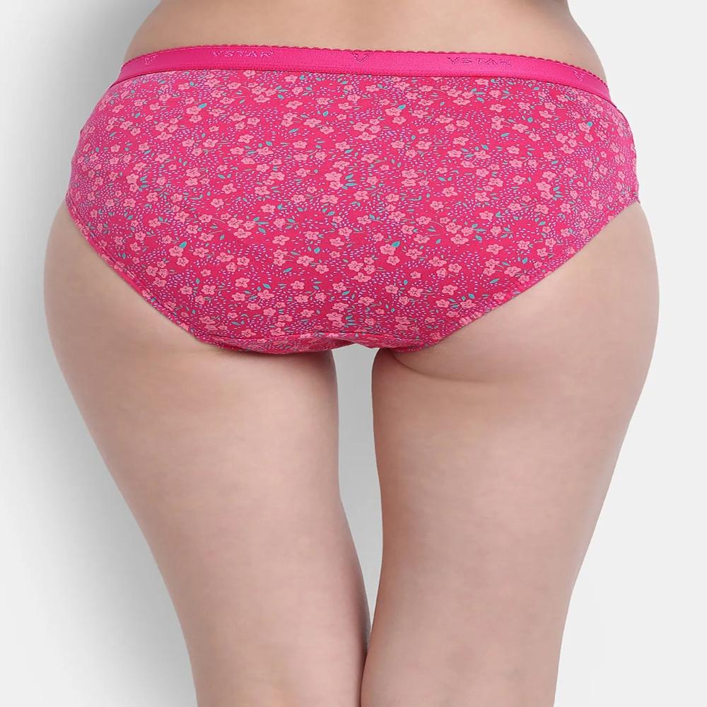 Vstar Printed Hipster Cut with Contrast Waistband Panties for Women (Pack of 3) Onezeros.in