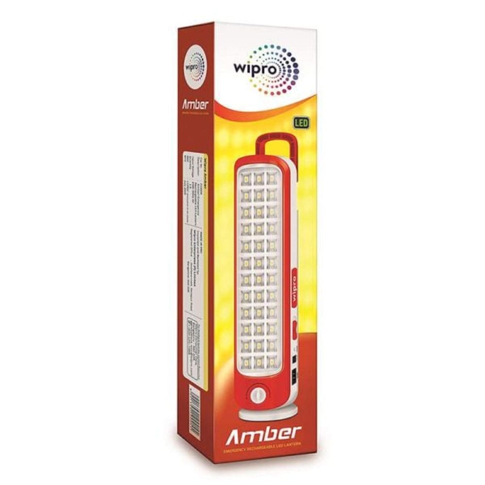 Wipro Amber Rechargeable Emergency LED Lantern Onezeros.in