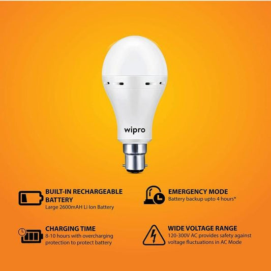 Wipro Garnet Emergency 9w LED Bulb Onezeros.in