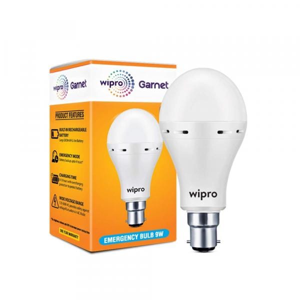 Wipro Garnet Emergency 9w LED Bulb Onezeros.in