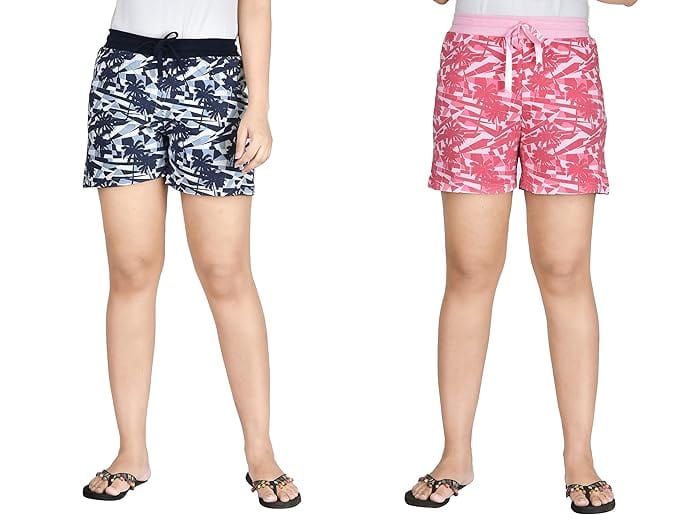 Women's Cotton Printed Shorts Onezeros.in