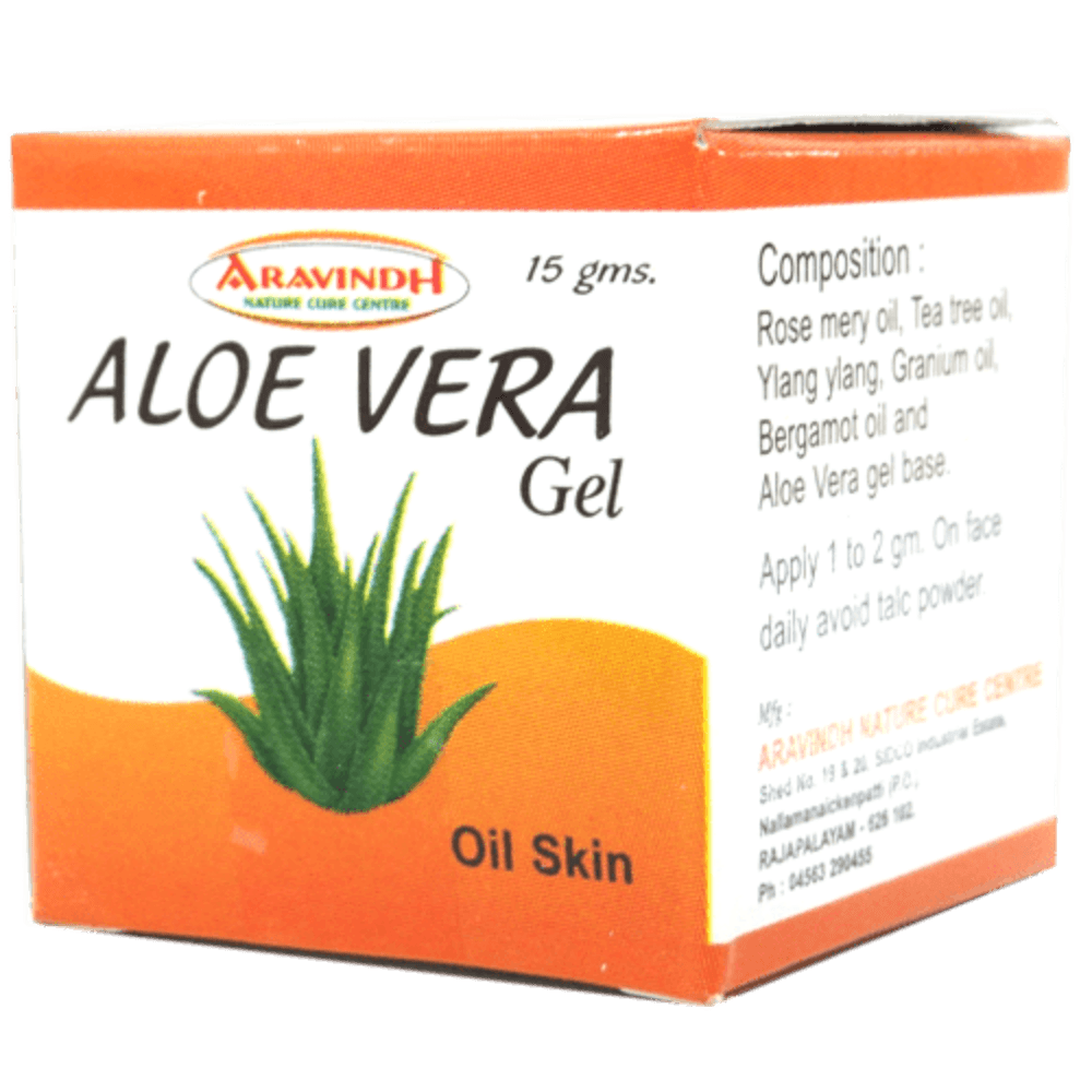 Aloe vera gel cream for oily skin – 15 gms Aravindh