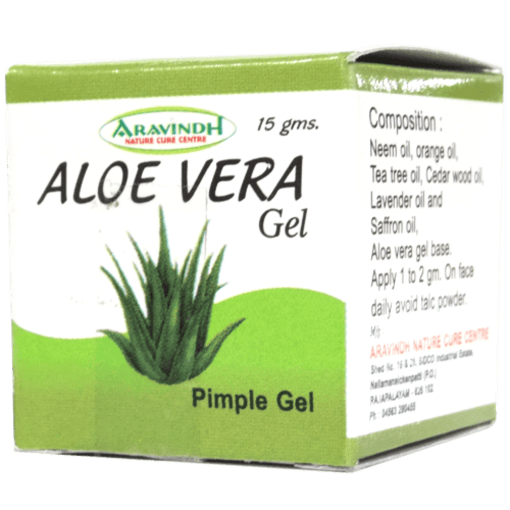 Aloe vera gel on pimple skin – 15 gms Aravindh