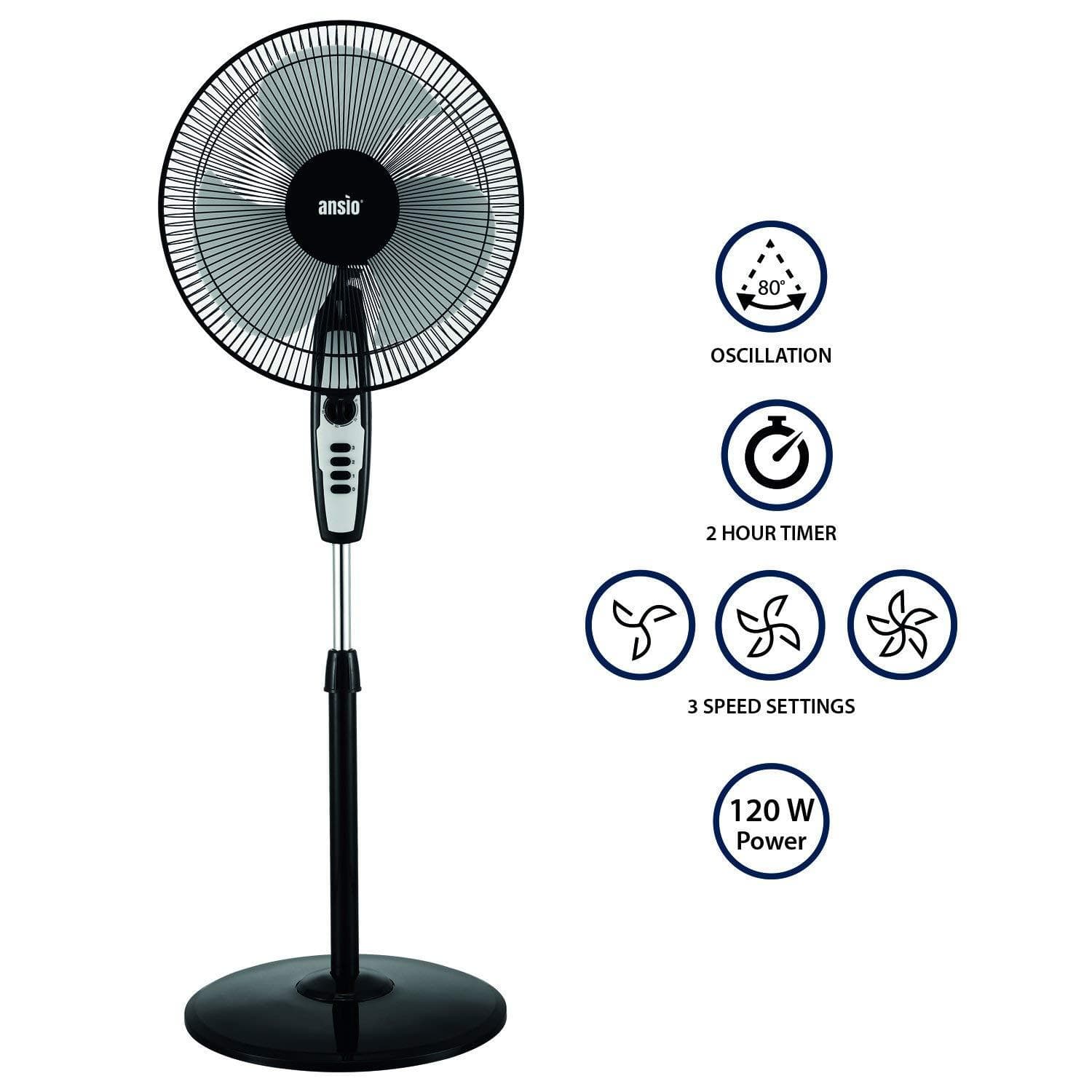 Ansio High Speed Pedestal Fan Ansio