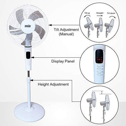 Ansio Pedestal Fan with Remote Ansio