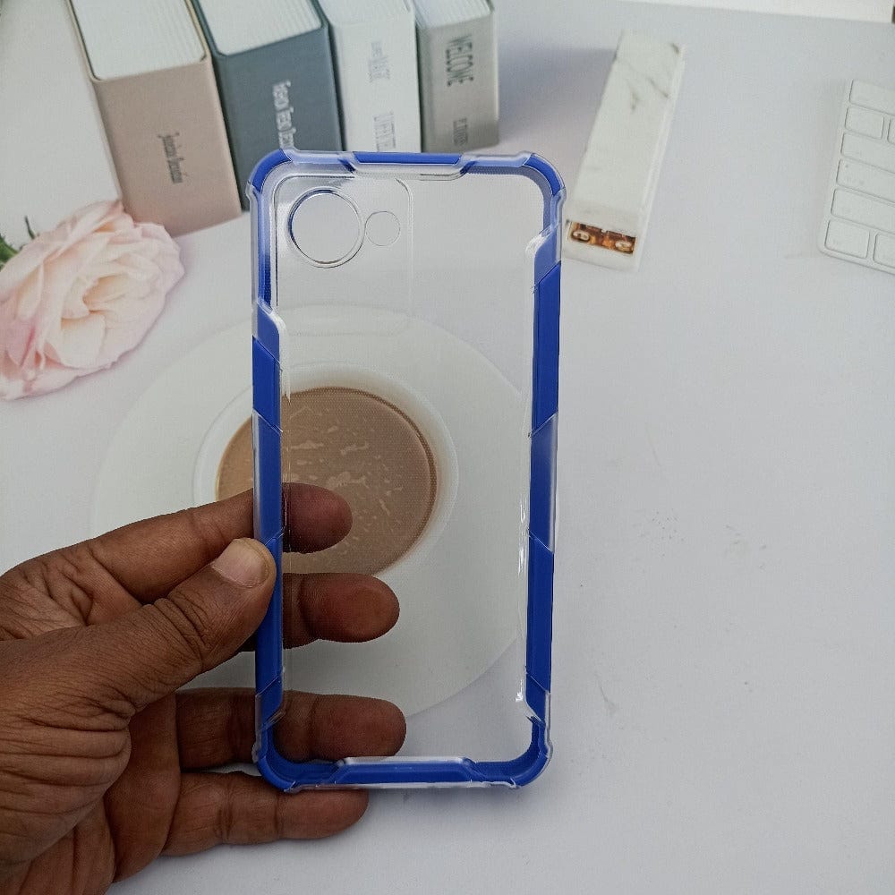 Clear Transparent Back Cover For Realme C30 Phone Case Blue Onezeros.in