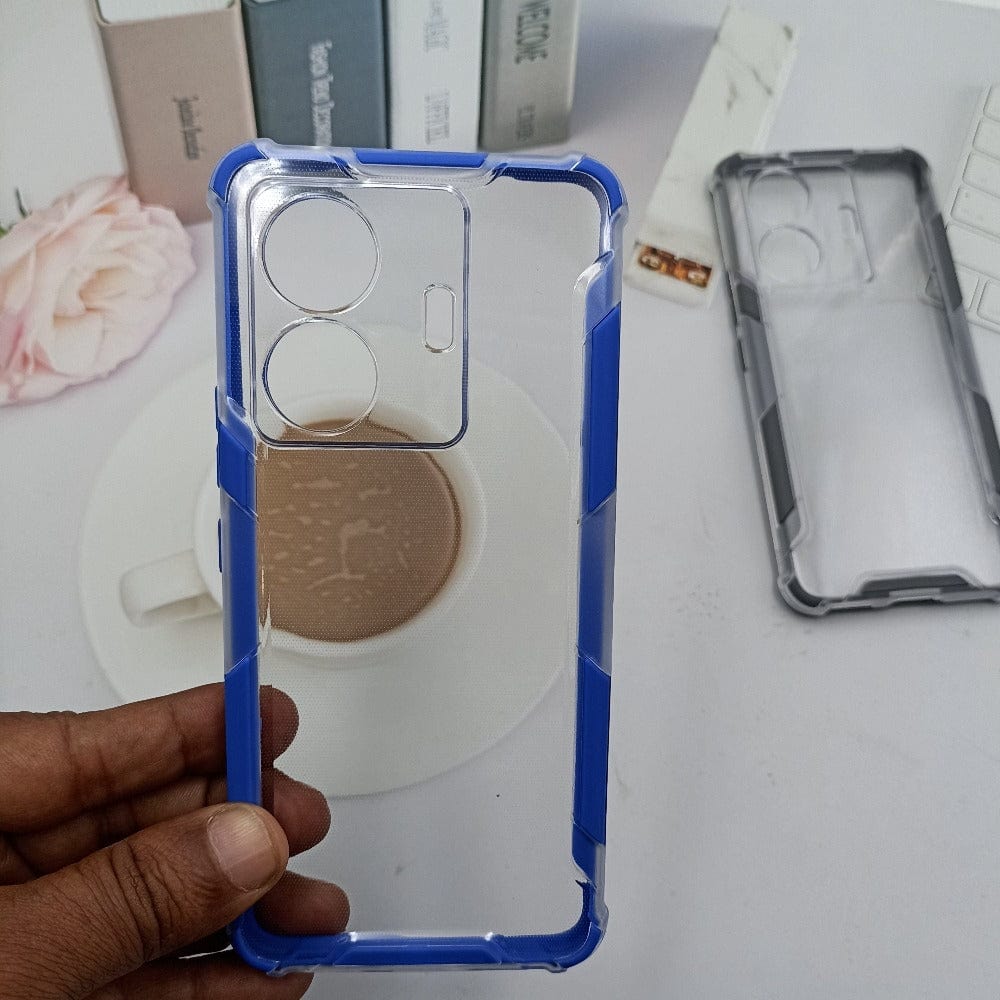 Clear Transparent Back Cover For Vivo T1 Pro Phone Case Blue / Vivo T1 Pro/iQOO Z6 Pro Onezeros.in