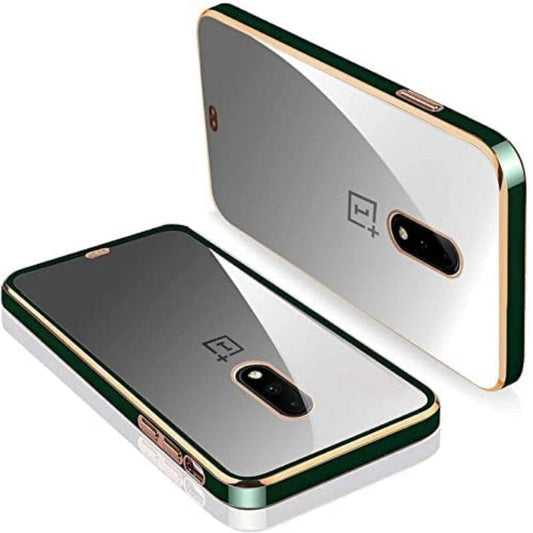 Electroplated Transparent Clear Frame Phone Case For OnePlus 7 Onezeros.in