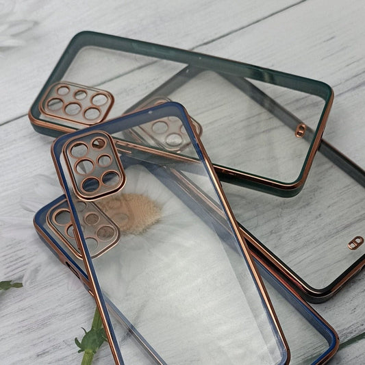 Electroplated Transparent Clear Frame Phone Case For OnePlus 9R Onezeros.in