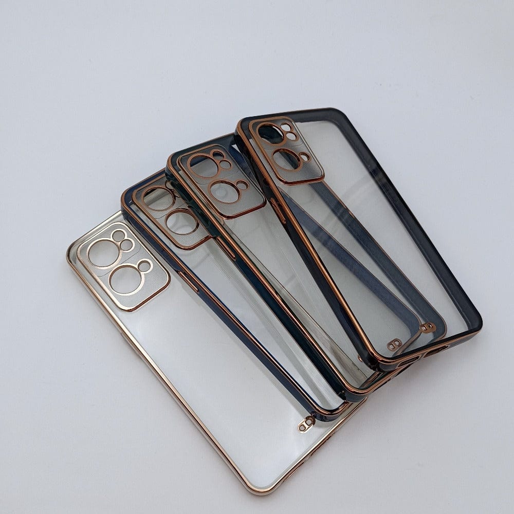 Electroplated Transparent Clear Frame Phone Case For Reno 7 Pro 5G Onezeros.in