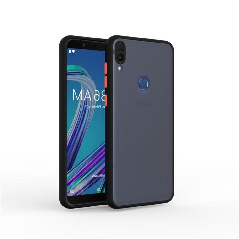 Frosted Smoke Case for Asus Zenfone Max Pro M1 Back Cover Black Onezeros.in