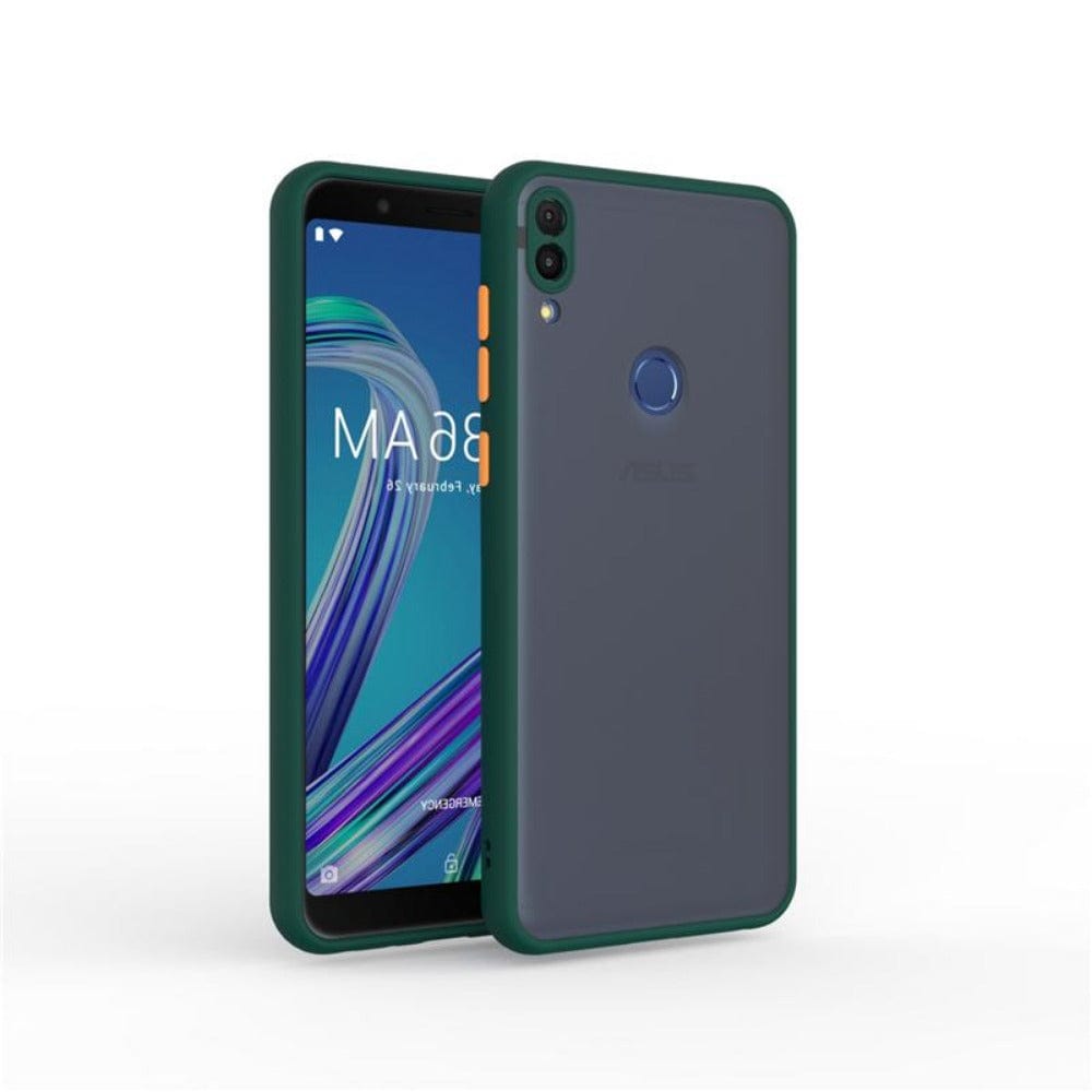 Frosted Smoke Case for Asus Zenfone Max Pro M1 Back Cover Dark Green Onezeros.in