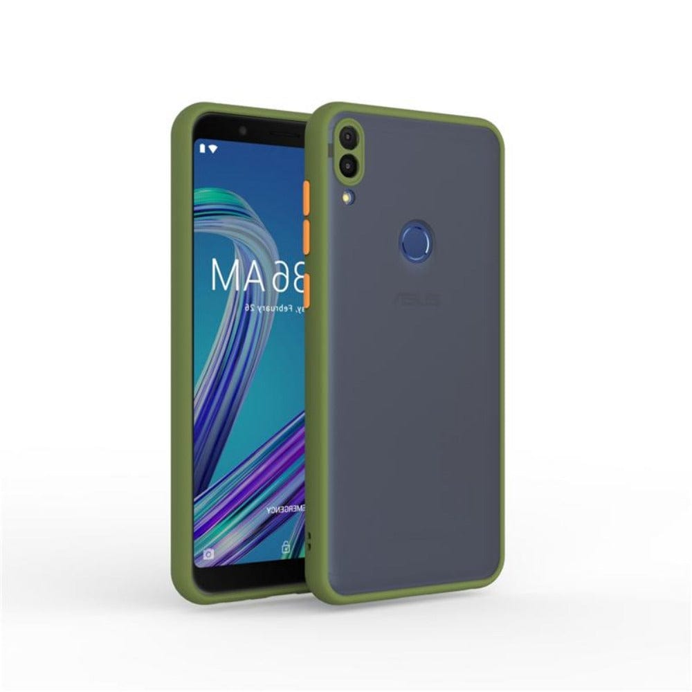 Frosted Smoke Case for Asus Zenfone Max Pro M1 Back Cover Army Green Onezeros.in