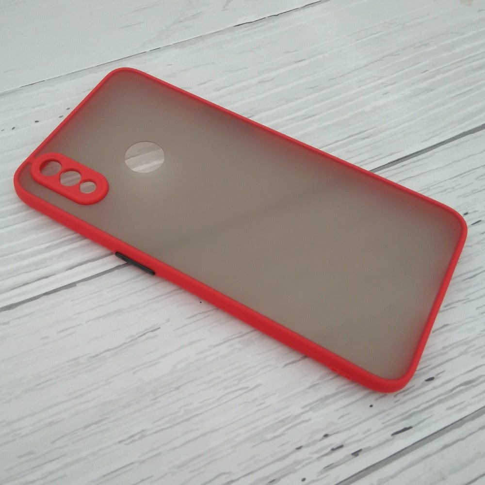 Frosted Smoke Case for Realme 3 Pro Back Cover Red Onezeros.in