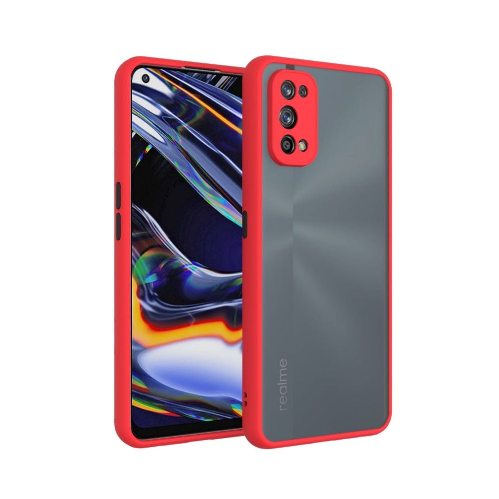 Frosted Smoke Case for Realme 7 Pro Back Cover Red Onezeros.in