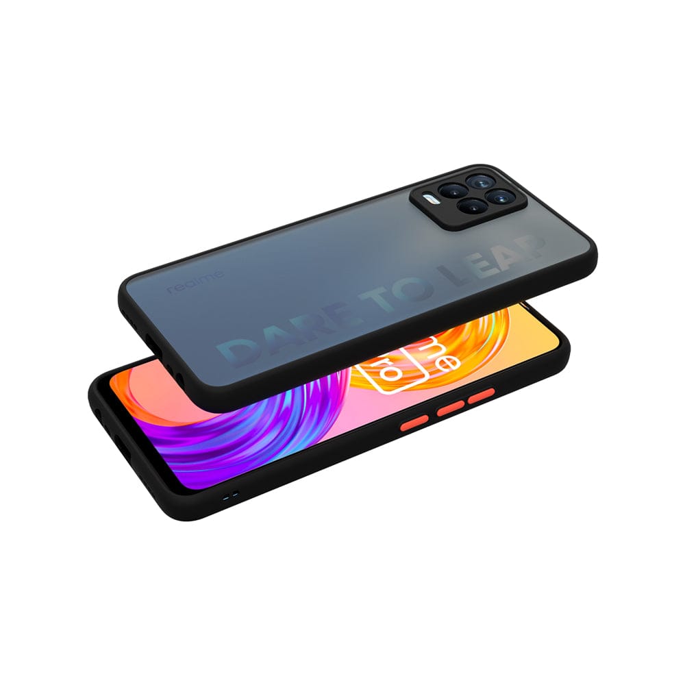 Frosted Smoke Case for Realme 8 Back Cover Onezeros.in