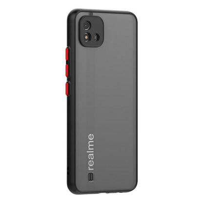 Frosted Smoke Case for Realme C20 Back Cover Black Onezeros.in