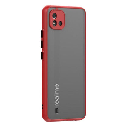 Frosted Smoke Case for Realme C20 Back Cover Red Onezeros.in