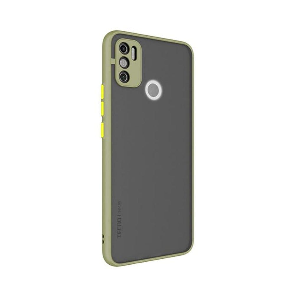 Frosted Smoke Cover for Tecno Spark 6 Air Camera Protection Phone Case Army Green Onezeros.in