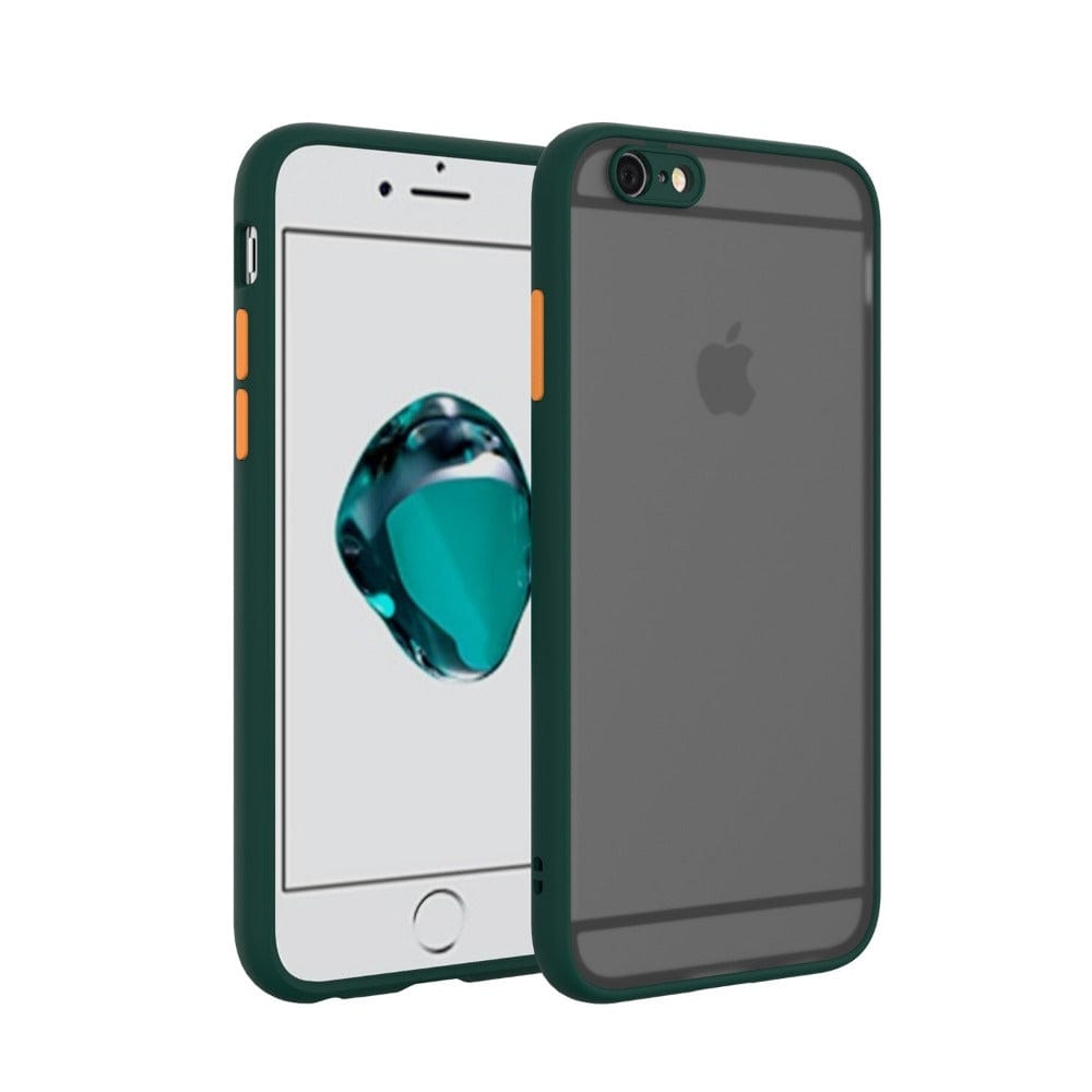 Frosted Smoke Cover for iPhone 6 Camera Protection Phone Case Dark Green Onezeros.in