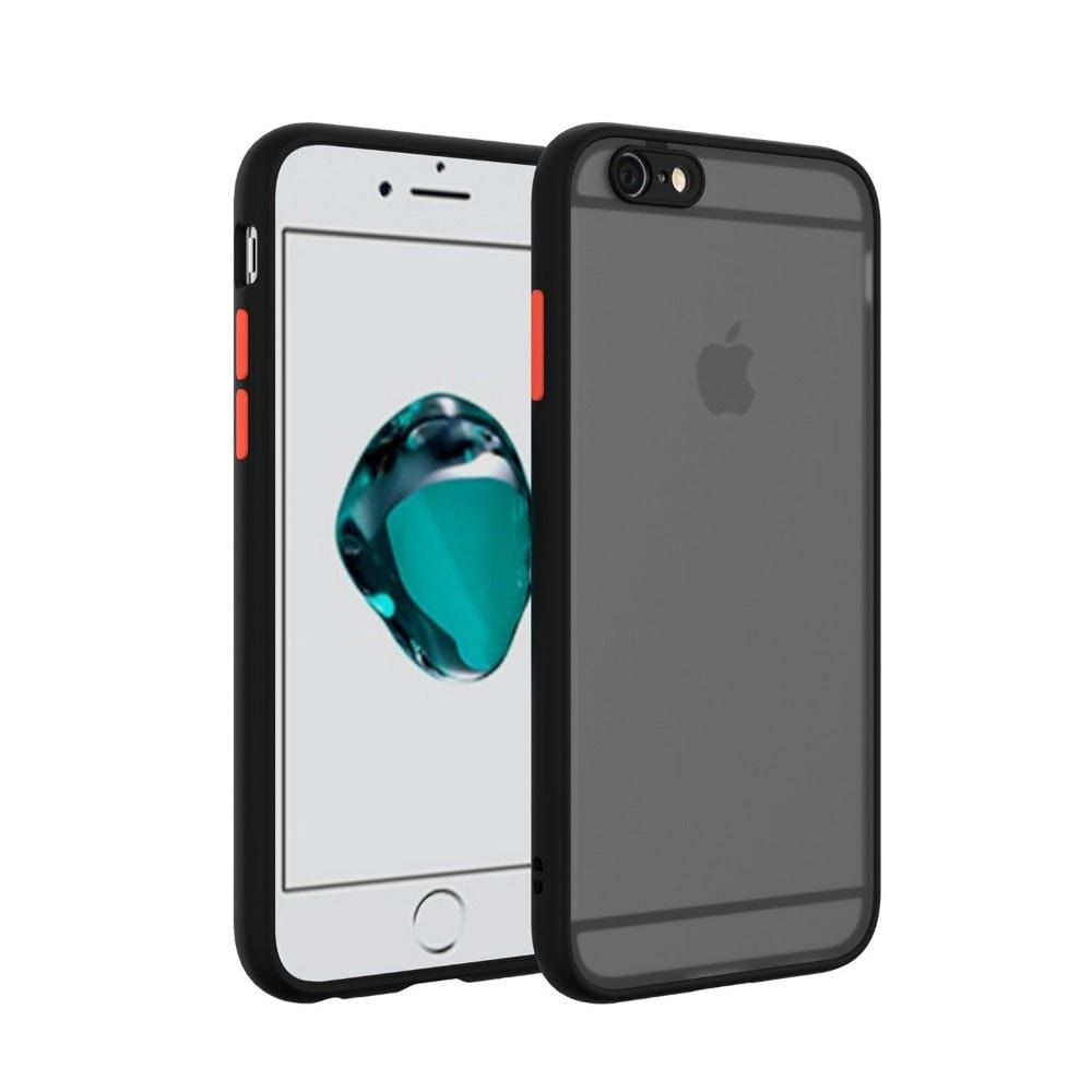 Frosted Smoke Cover for iPhone 6 Camera Protection Phone Case Black Onezeros.in